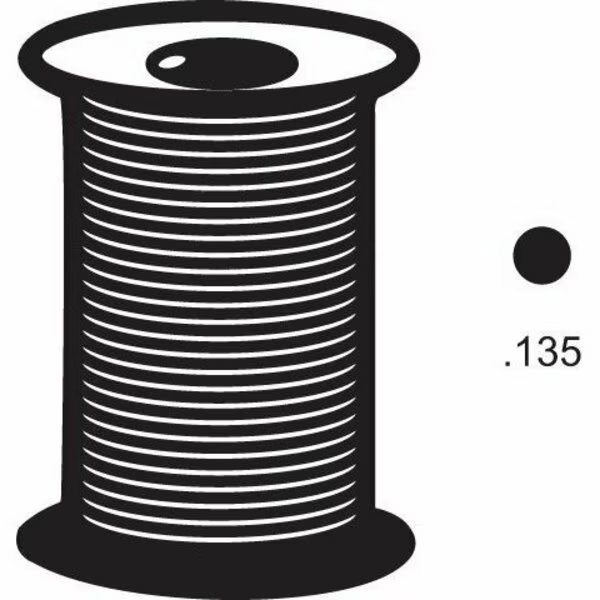 .135 Solid Spline Foam Black, Strybuc, Mfr#: 66-54
